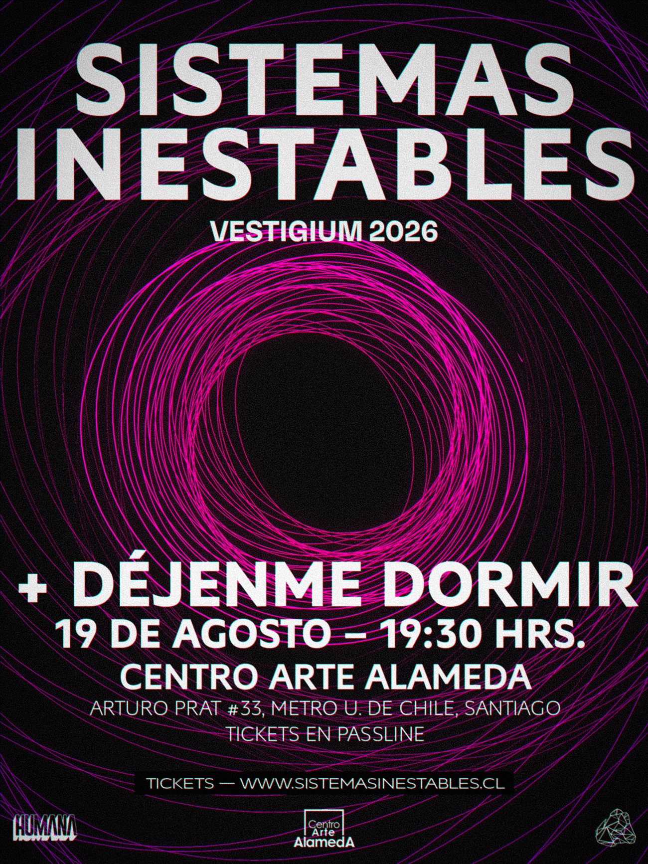 Sistemas Inestables lanzará ''Vestigium'' en vivo